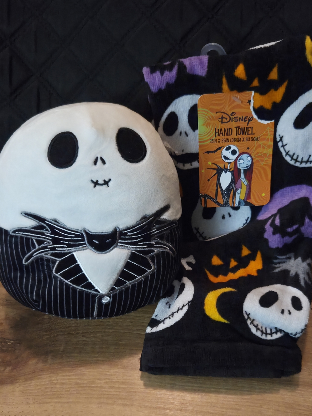 NWTDisney Nightmare Before Christmas Jack Skellington Squishmallow And Handtowel